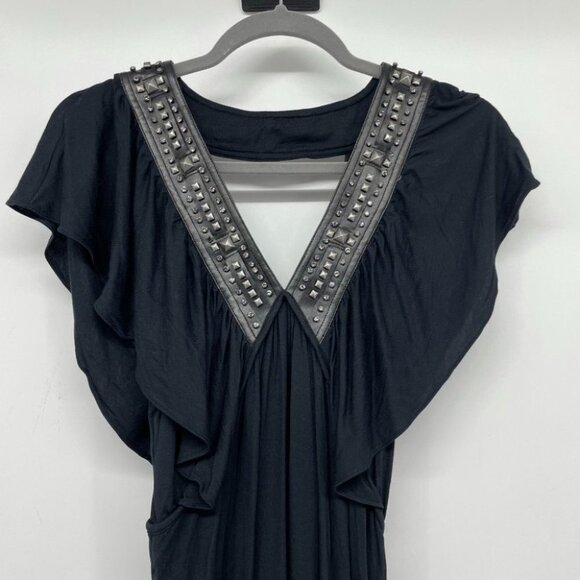 Faith Connexion studded v neck black  mini dress - Picture 10 of 15
